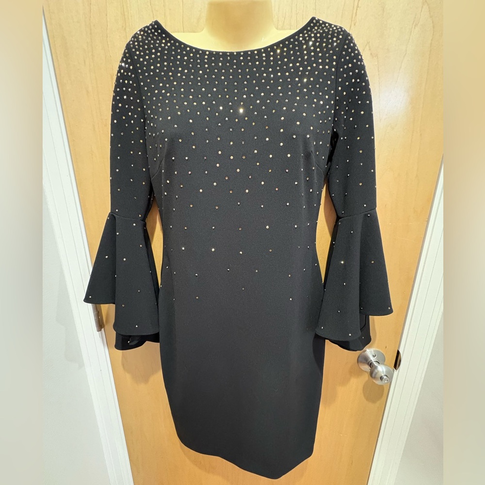 Calvin Klein Studded Bell-Sleeve Dress ✨